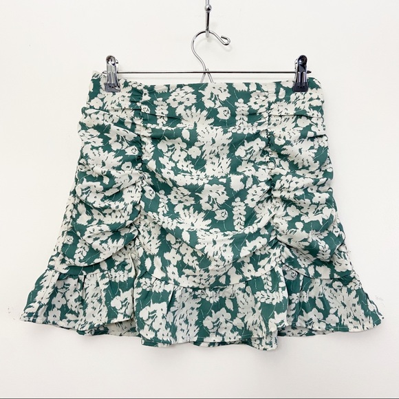 Lilyful Floral Skirt Green White - Picture 1 of 8